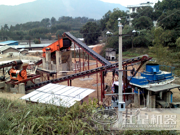 石子生產(chǎn)線現(xiàn)場圖