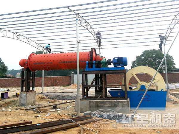 環(huán)保球磨機生產現場