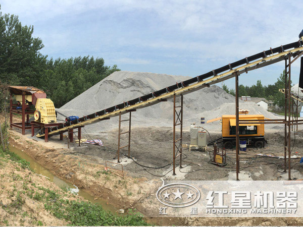 重錘式破碎機(jī)生產(chǎn)現(xiàn)場(chǎng)圖