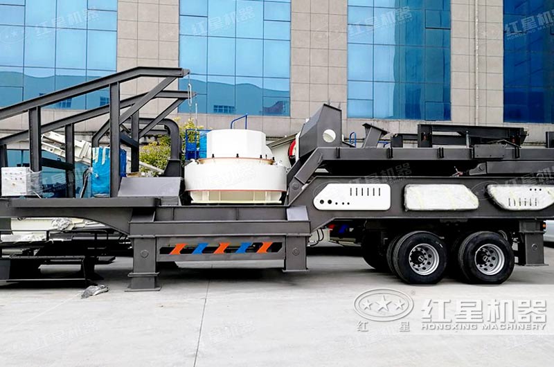 移動(dòng)式河卵石制砂機(jī)設(shè)備，一鍵操控，隨地移動(dòng)